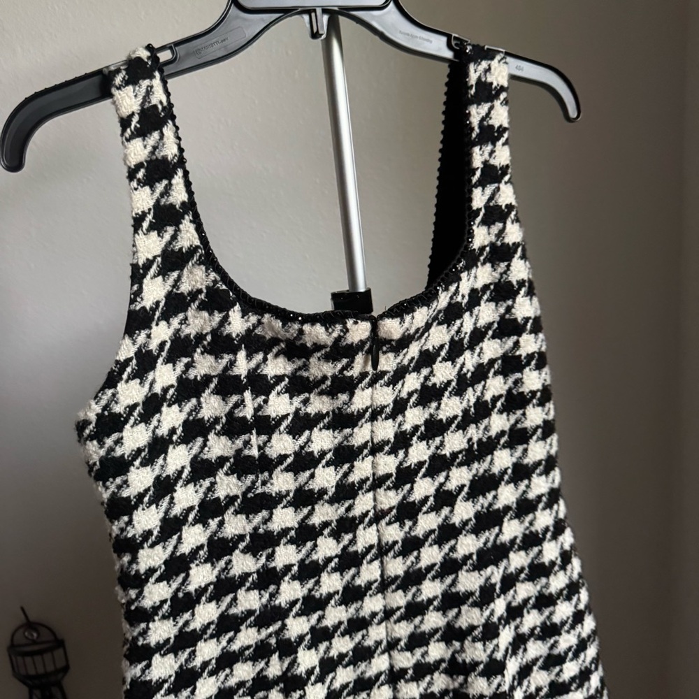 NWT Antonio Melani Macy Wool Blend Houndstooth Square Nec Sheath Dress Sz 6 - Picture 12 of 12